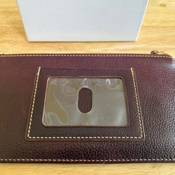 Vintage Dooney & Bourke Leather Long Wallet with ID Holder - Picture 3 of 5